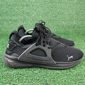Puma Sneakers Men 11 Black Softride Enzo Evo Running Shoes 377048-01 Mesh